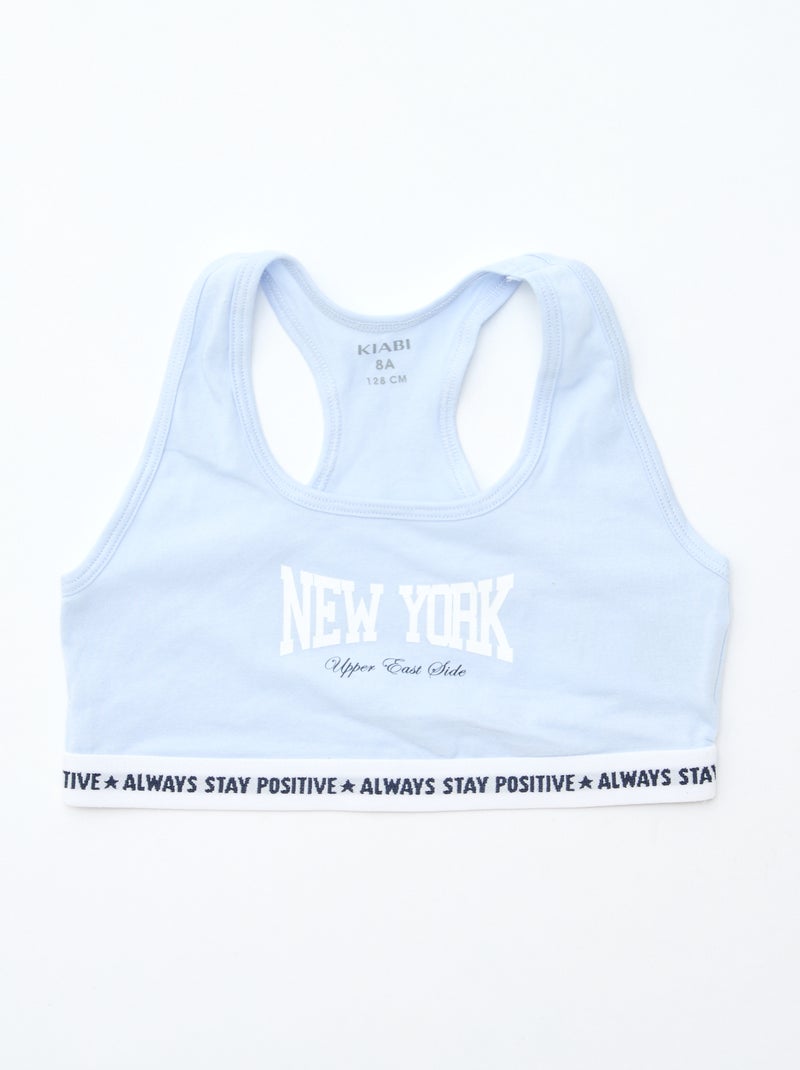 Brassière de sport Bleu - Kiabi