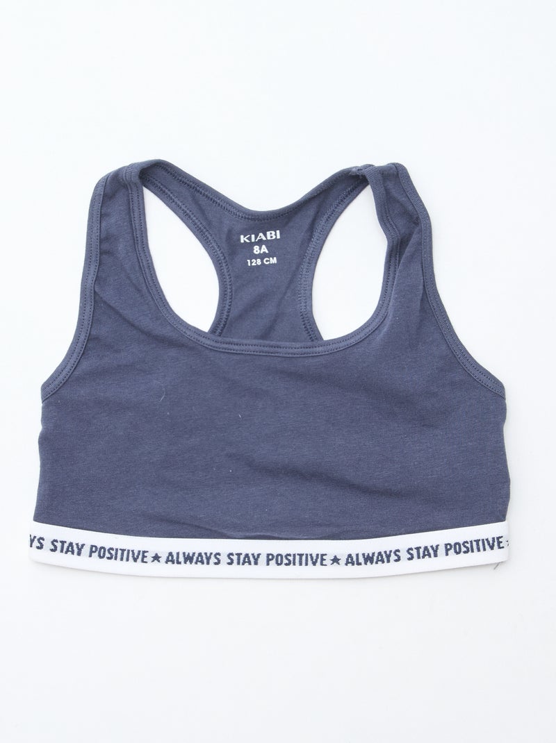 Brassière de sport Bleu - Kiabi