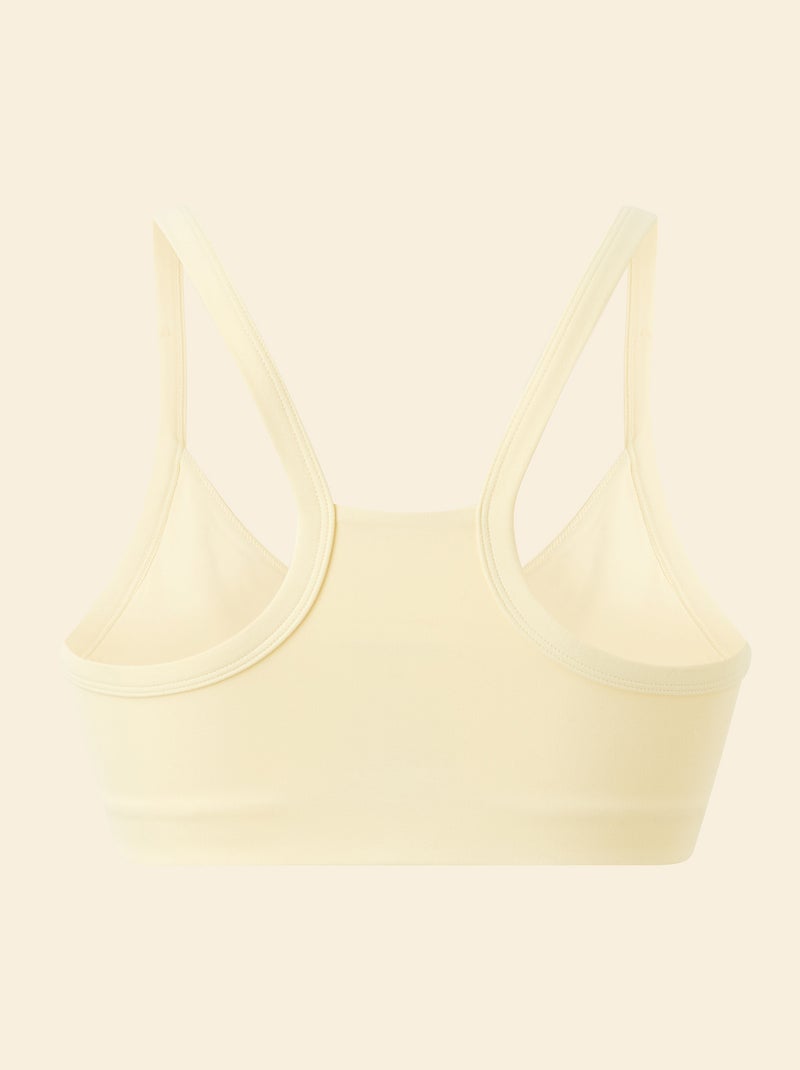 Brassière de sport dos nageur Jaune - Kiabi