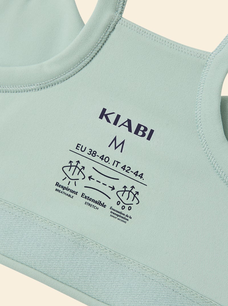 Brassière de sport dos nageur Vert - Kiabi