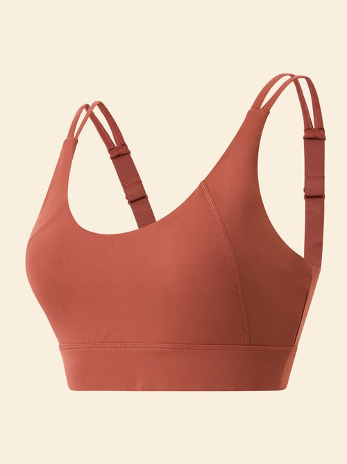 Brassière de sport effet twisté au dos maintien fort - Kiabi