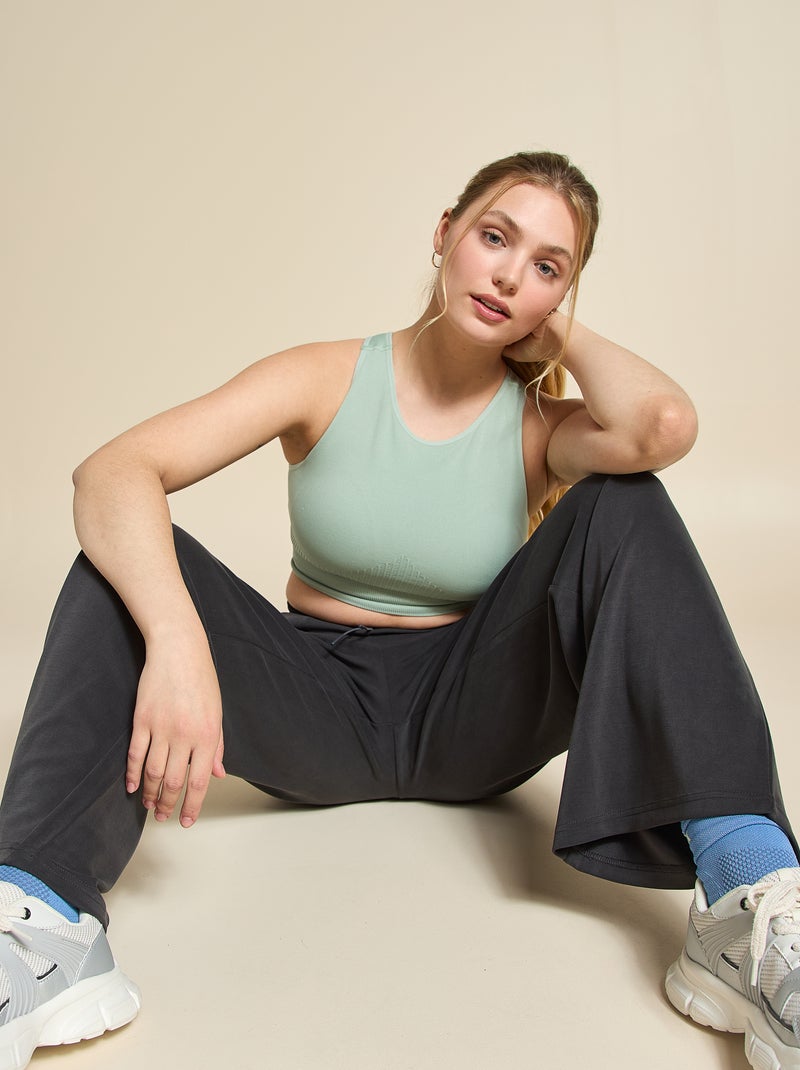 Brassière de sport en rib maintient léger - (ekstract) Vert - Kiabi