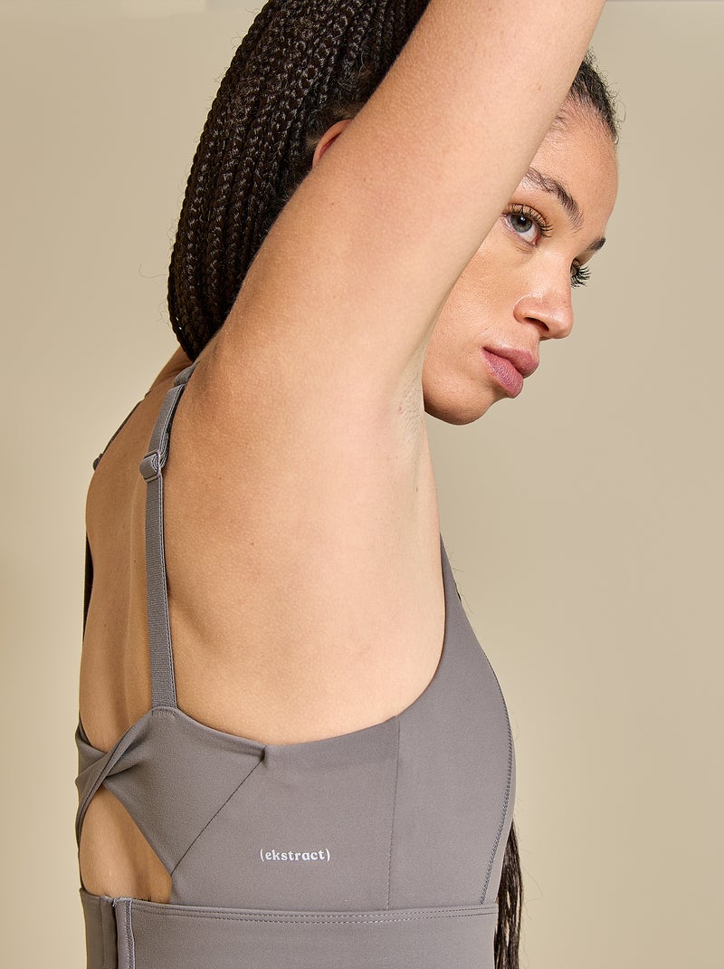 Brassière de sport fort maintien - (ekstract) Gris - Kiabi