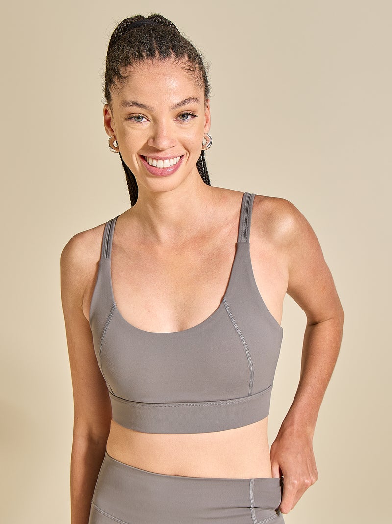 Brassière de sport fort maintien - (ekstract) Gris - Kiabi