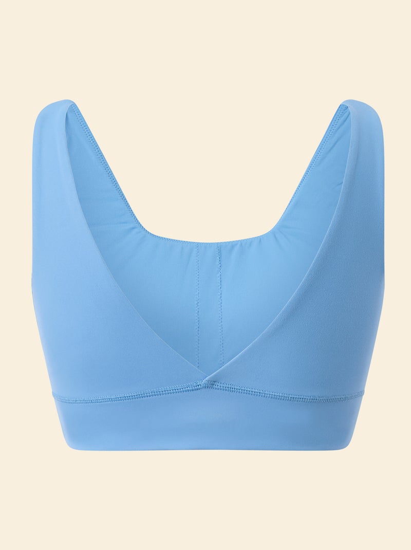 Brassière de sport maintien léger Bleu - Kiabi
