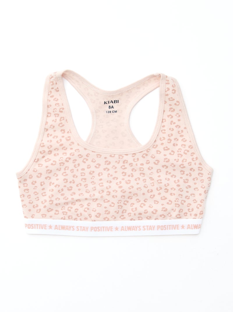 Brassière de sport Rose - Kiabi