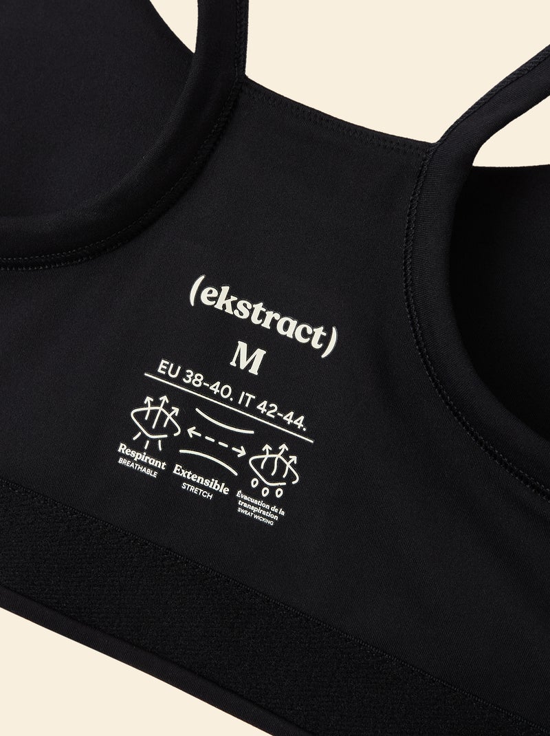 Brassière sportiva a sostegno leggero - (ekstract) Nero - Kiabi