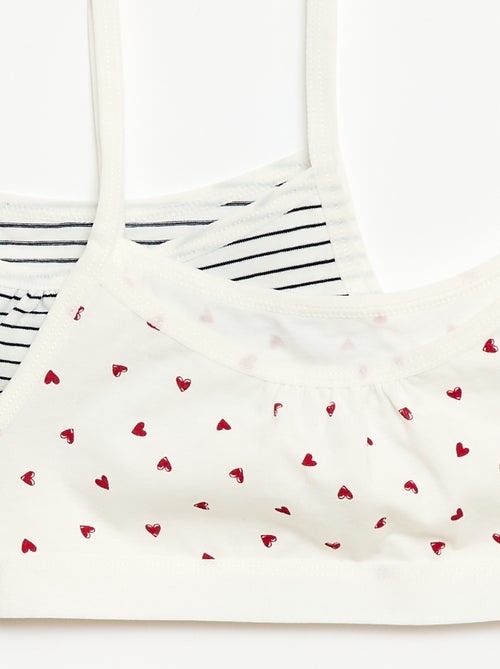 Brassières à fines bretelles en jersey - Lot de 2 - Kiabi