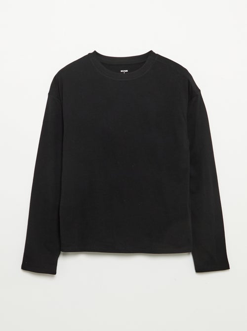 Breton Stripe T-shirt with Hook-and-Loop Shoulder - Easy-Dressing Collection - Kiabi