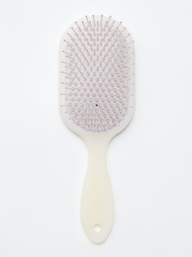 Brosse carrée imprimée Jaune - Kiabi
