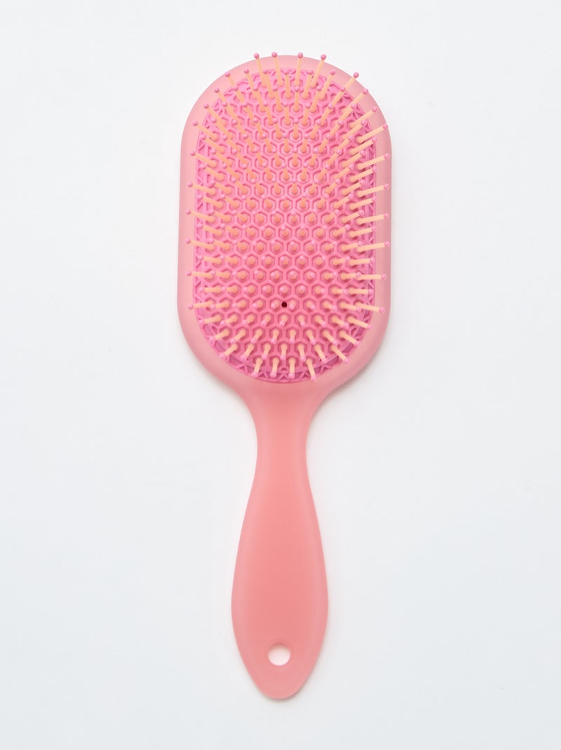 Brosse carrée imprimée Rose - Kiabi