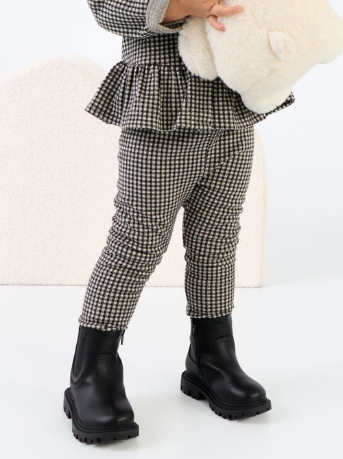 Brushed flannel leggings - Kiabi