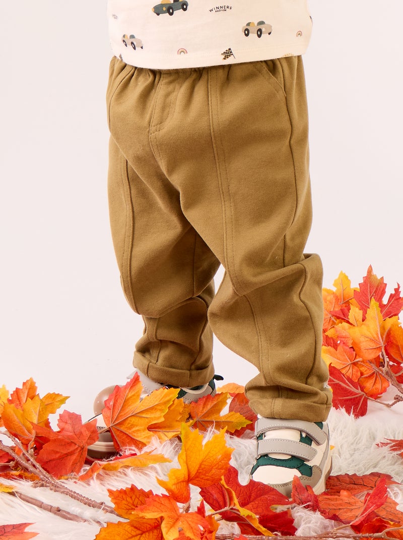 Brushed Flannel Pants Green - Kiabi