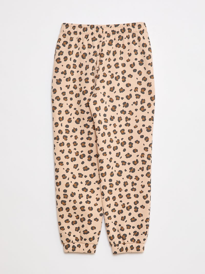 Brushed Fleece Joggers Beige - Kiabi