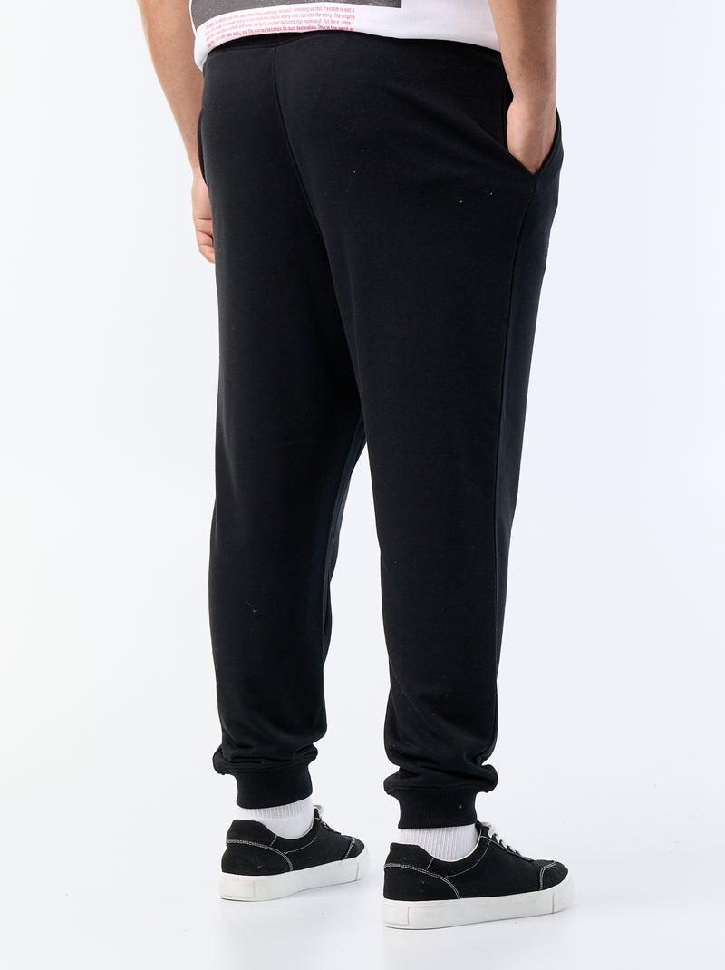 Brushed Fleece Joggers Black - Kiabi