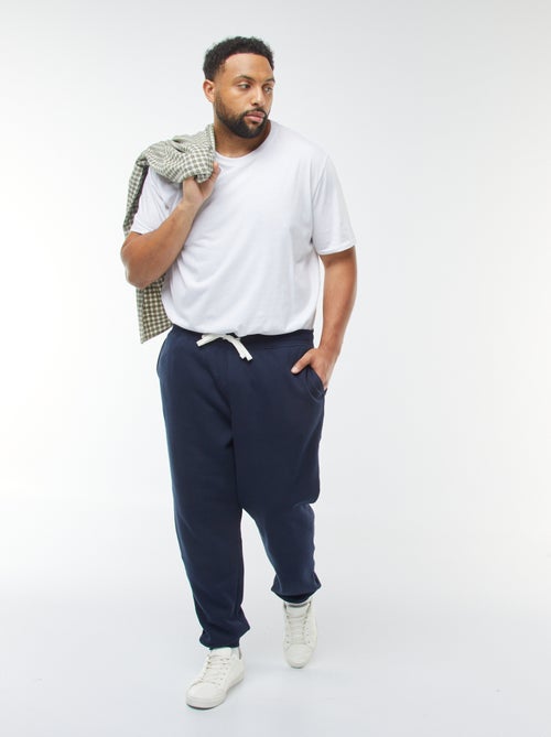 Brushed fleece plain joggers - Kiabi