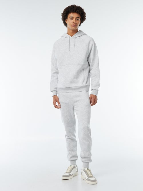 Brushed sweatshirt fabric joggers with 2 zipped pockets - Kiabi