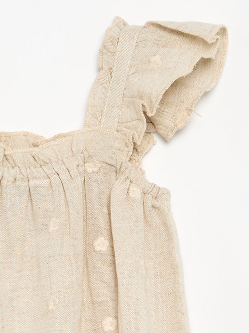 Bubble Dress with Broderie Anglaise Yellow - Kiabi