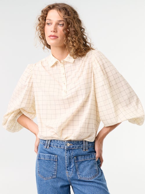 Button-down Collar Blouse - Kiabi