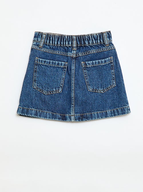 Button-Front Denim Skirt - Kiabi