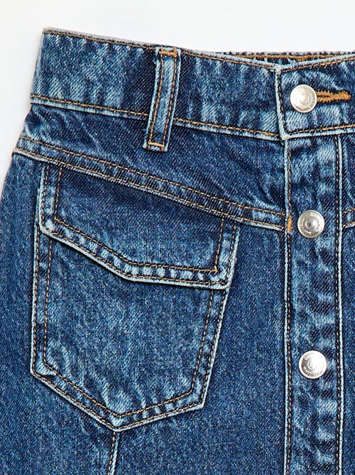 Button-Front Denim Skirt - Kiabi