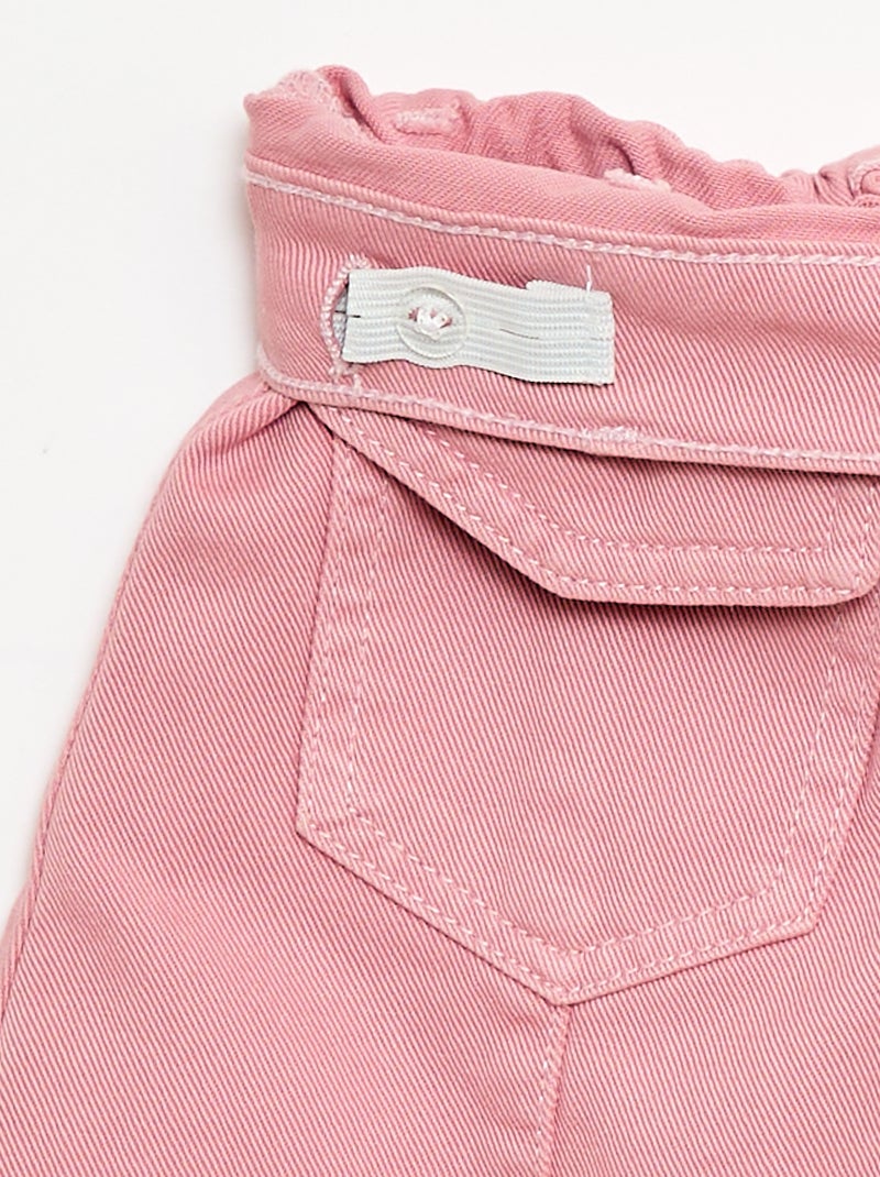 Button-Front Denim Skirt Pink - Kiabi