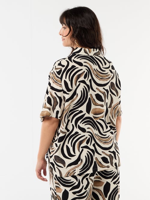 Button-front short-sleeved shirt - Kiabi