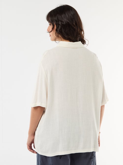 Button-front short-sleeved shirt - Kiabi Button-front short-sleeved shirt - Kiabi