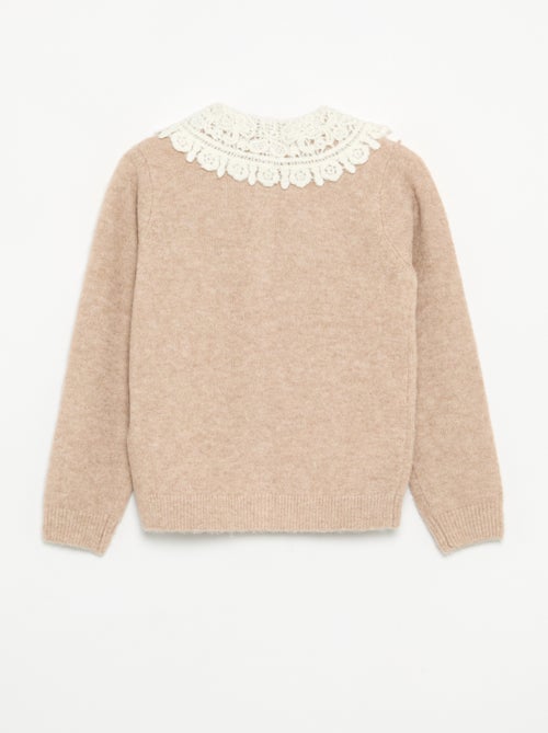Buttoned Cardigan with Fancy Collar - Kiabi
