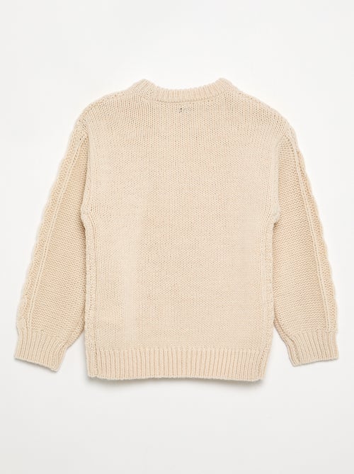 Cable knit sweater - Kiabi