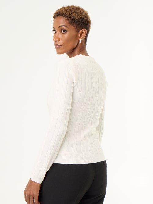 Cable knit sweater - Kiabi