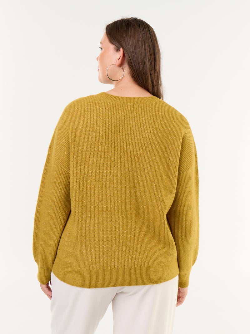 Cable Knit Sweater Yellow - Kiabi