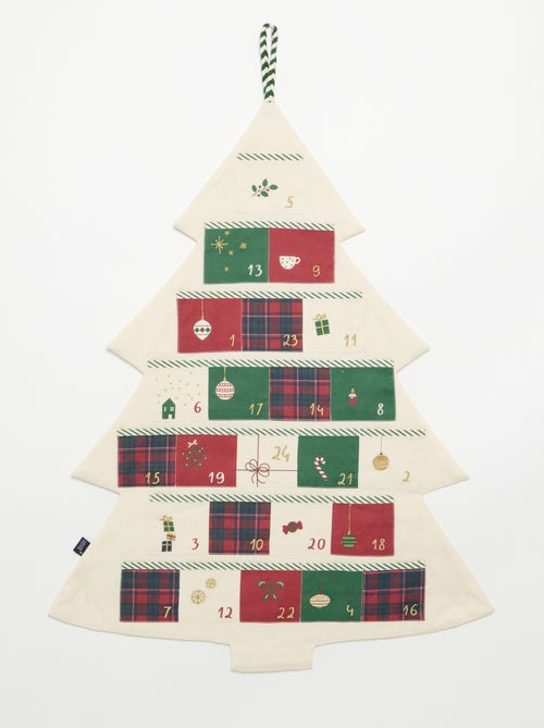 Calendrier de l'avent de Noël en textile et à suspendre - KIABI Home - Kiabi