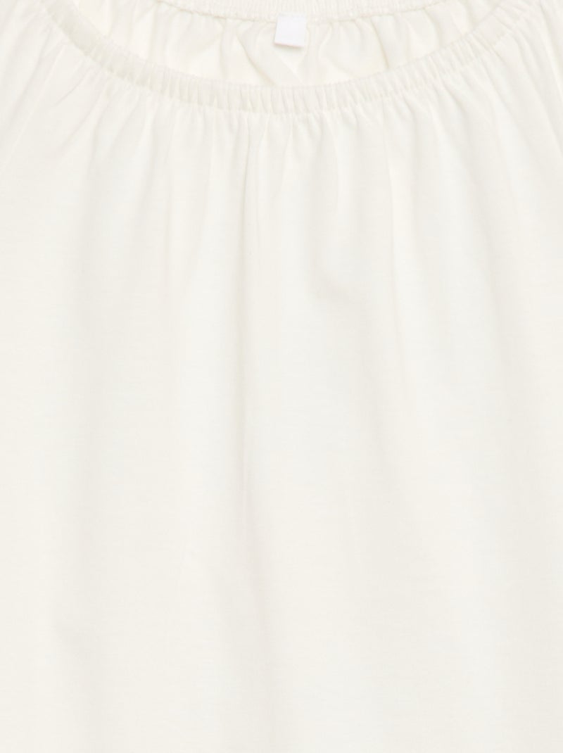 Camicetta con scollo elasticizzato - Collezione facile da indossare Bianco Ecru - Kiabi