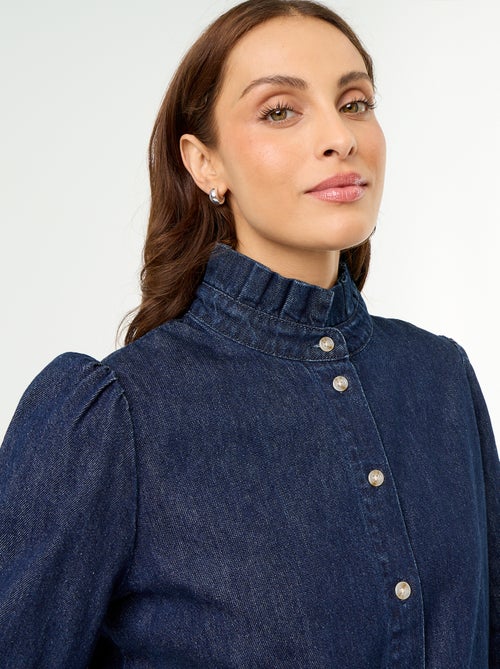Camicetta in denim con collo a balze - Kiabi Camicetta in denim con collo a balze - Kiabi