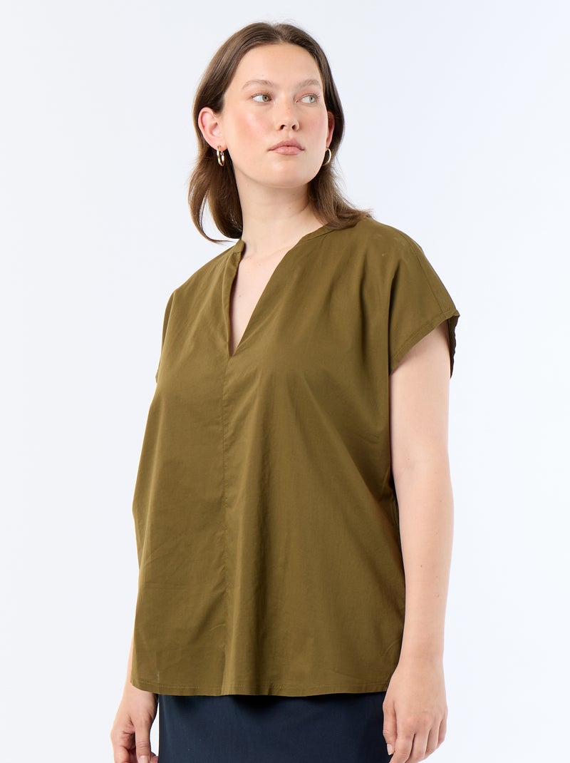 Camicetta leggera a maniche corte Verde - Kiabi