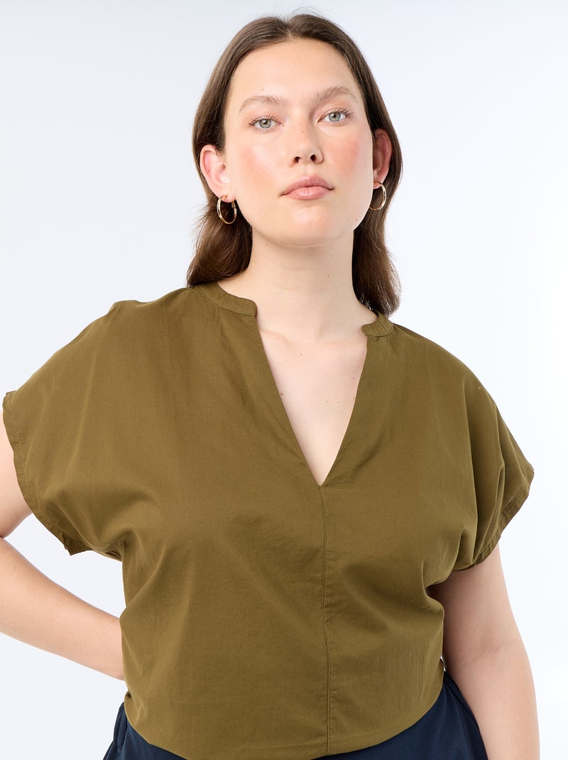 Camicetta leggera a maniche corte Verde - Kiabi