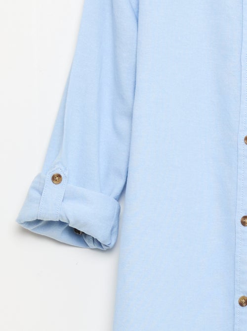 Camicia a collo alla coreana in cotone tinta unita - Kiabi Camicia a collo alla coreana in cotone tinta unita - Kiabi