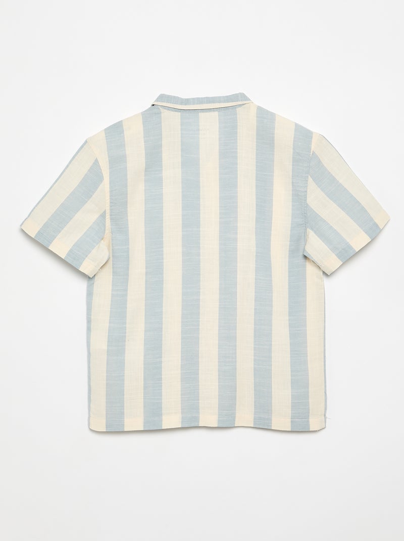 Camicia a maniche corte a righe Blu - Kiabi