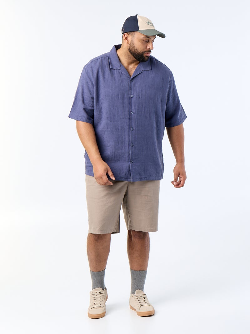 Camicia a maniche corte Blu - Kiabi