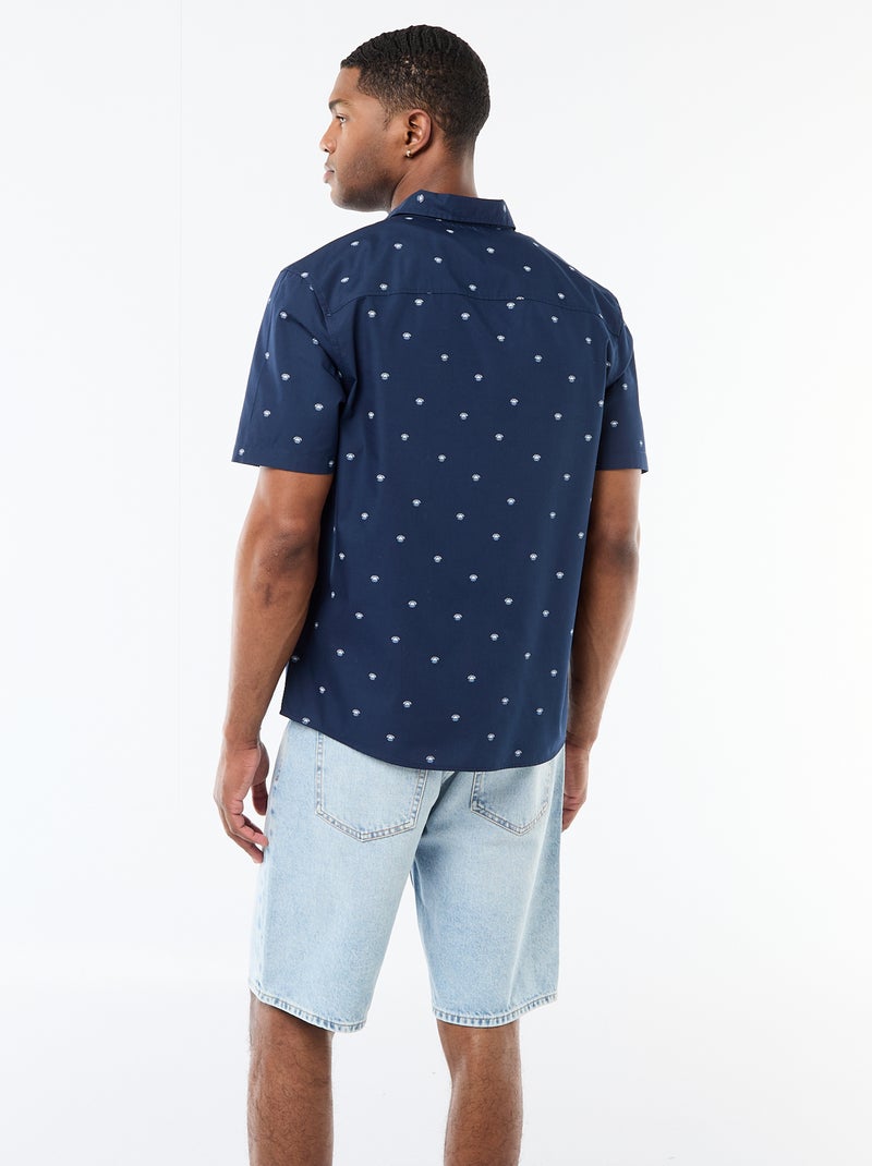 Camicia a maniche corte con apertura a bottoni Blu - Kiabi