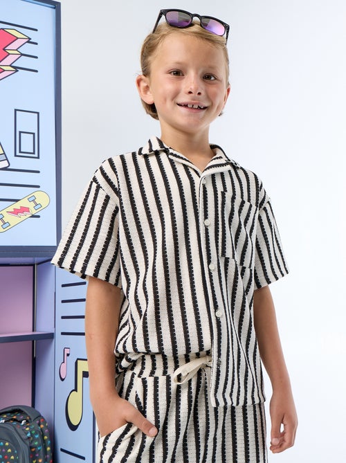 Camicia a maniche corte in crochet - Kiabi
