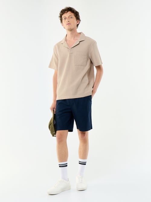 Camicia a maniche corte in maglia fantasia - Kiabi Camicia a maniche corte in maglia fantasia - Kiabi