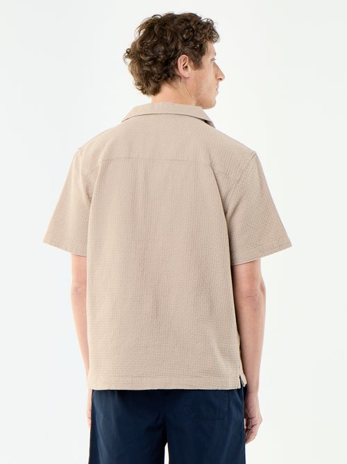 Camicia a maniche corte in maglia fantasia - Kiabi Camicia a maniche corte in maglia fantasia - Kiabi