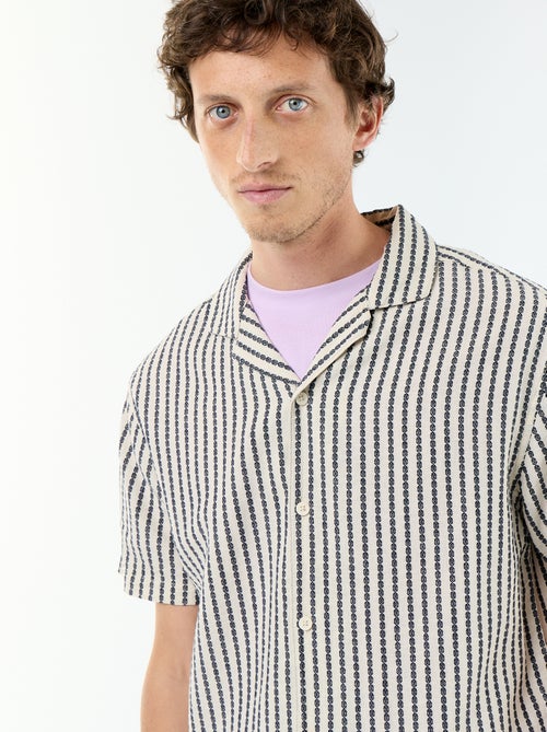Camicia a maniche corte in maglia fantasia - Kiabi
