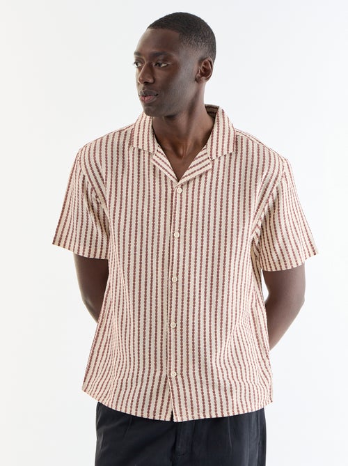Camicia a maniche corte in maglia fantasia - Kiabi