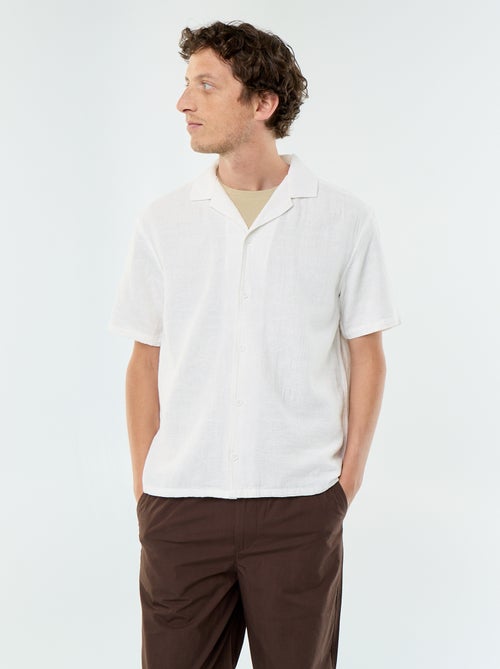 Camicia a maniche corte in maglia fantasia - Kiabi