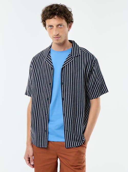 Camicia a maniche corte in maglia fantasia - Kiabi