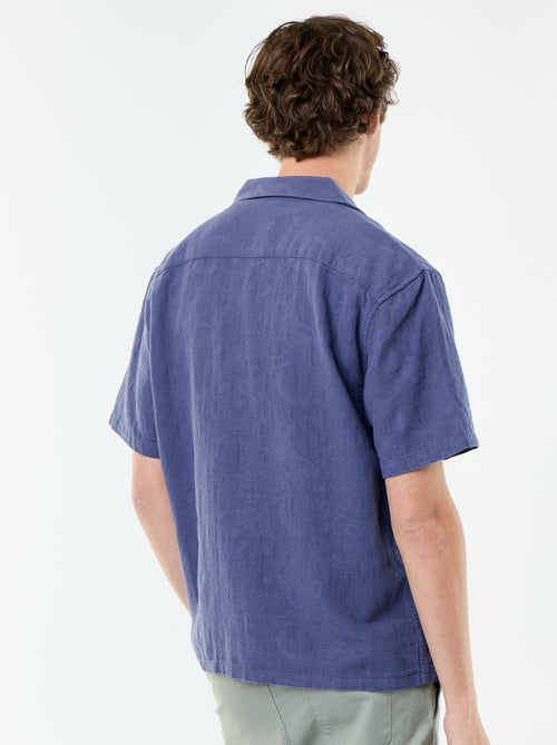 Camicia a maniche corte in maglia fantasia - Kiabi
