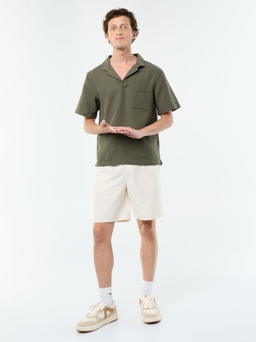 Camicia a maniche corte in maglia fantasia - Kiabi Camicia a maniche corte in maglia fantasia - Kiabi